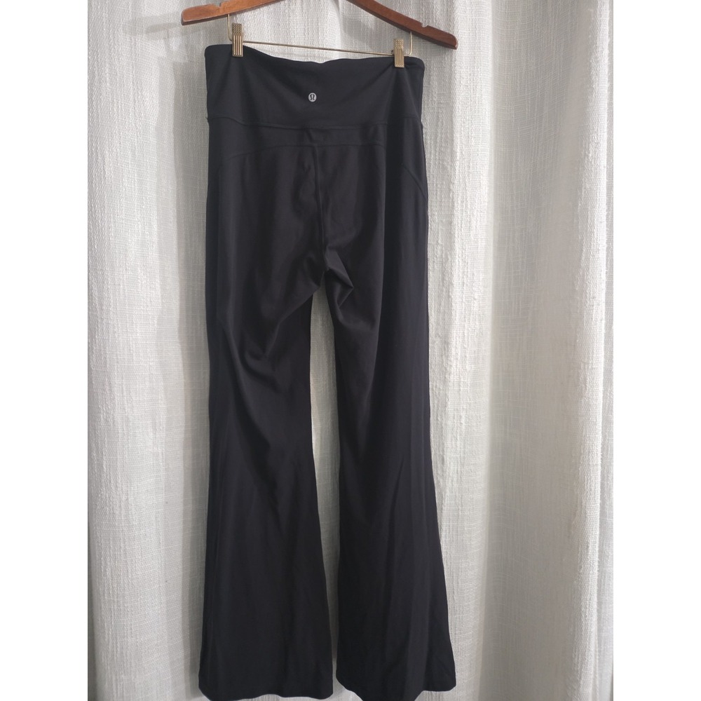 Lululemon Groove Pant Flare Super HR Black Nulu Pants Leggings Size 12